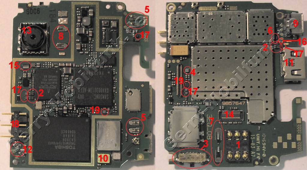 Platinenlayout Nokia E7-00