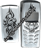 Gravur-Cover für Nokia 6510 Tattoo Silber keine originale Oberschale