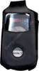 Exclusiv-Ledertasche schwarz mit Dreh-Gürtelclip für Motorola T720 aus hochwertigem extradickem Leder