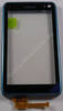 Displayscheibe blau Nokia N8 original Touchpanel, Touchscreen, Bedienfeld green, Oberschale, Cover blue