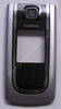 Oberschale klappe silberner Rand Nokia 6555 original A-Cover mit Displayscheibe auen