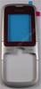 Oberschale rot silber Nokia C1-01 original A-Cover silver red incl. Displayscheibe