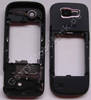 Unterschale schwarz Nokia 2630 original Rückenschale, Gehäuserahmen incl. Simkartenhalter, Kamerascheibe, Vibrationsmotor, Fototaste, Auslösertaste