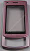 Oberschale soft pink mit Displayscheibe Samsung GT-S7350 Front Cover mit Fenster
