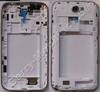 Gehäuserahmen weiss Samsung N7100 Galaxy Note2 Backcover ceramic white mit chromrand und Kameralinse