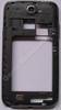 Gehäuserahmen grau Samsung N7100 Galaxy Note2 Backcover black und grey mit chromrand und Kameralinse