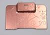Dekoplate pink SonyEricsson W595i hintere Abdeckung vom Schieber, farbige Metallplatte pink peach