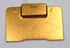 Dekoplate gold/kupfer für Geräte Version lava black SonyEricsson W595i hintere Abdeckung kupferfarbend vom Schieber, farbige Metallplatte für das schwarze Gerät