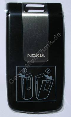 Akkufachdeckel schwarz, grau Nokia 6600 fold original D-Cover Batteriefachdeckel black, grey
