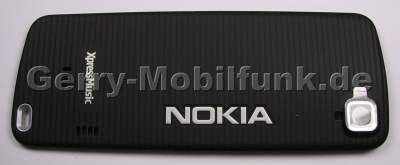 Akkufachdeckel schwarz Nokia 5220 Xpress Music original Batteriefachdeckel Abdeckung vom Akku, Rckenschale