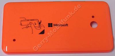 Akkufachdeckel orange Microsoft Lumia 640 original B-Cover, Batteriefachdeckel mit Seitentasten
