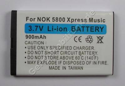 Akku Nokia 5800 Navigation (entspricht BL-5J) LiIon 900mAh 3,7V 9,5mm Akku vom Markenhersteller mit 12 Monaten Garantie, nicht original Nokia