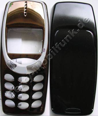 Cover fr Nokia 3310/3330 chromschwarz Zubehroberschale nicht original