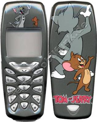 Cover fr Nokia 3510 3510i Tom und Jerry schwarz (Lizensiert von Disney, keine original Nokia Oberschale)