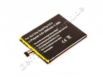 Akku Alcatel One Touch Pop 3 5.5, Li-Polymer, 3,8V, 2900mAh, 11,0Wh Akku Alcatel One Touch Pop 3 5.5, Li-Polymer, 3,8V, 2900mAh, 11,0Wh