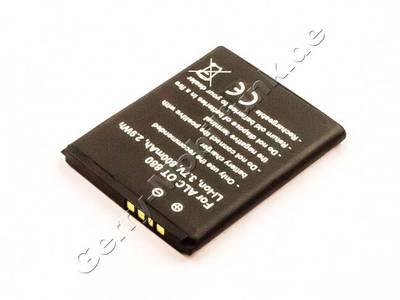 Akku Alcatel OT 880, Li-ion, 3,7V, 800mAh, 2,9Wh