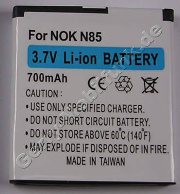 Akku Nokia N85 (entspricht BL-5K) LiIon 1250mAh 4,6Wh 3,7Volt Akku vom Markenhersteller mit 12 Monaten Garantie, nicht original Nokia