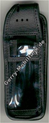 Ledertasche schwarz mit Grtelclip Panasonic G600
