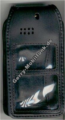 Ledertasche schwarz mit Grtelclip Sony Z1