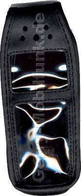 Ledertasche schwarz mit Grtelclip Motorola T192