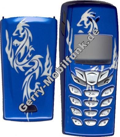 Gravur-Cover fr Nokia 6510 Drache blau keine originale Oberschale