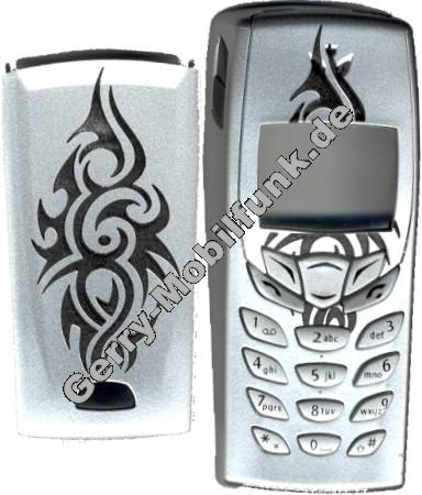 Gravur-Cover fr Nokia 6510 Tattoo Silber keine originale Oberschale