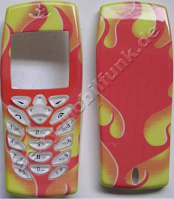 Cover fr Nokia 6610 und 7210 Flamme orange Zubehr-Oberschale incl. 2 Tastenmatten