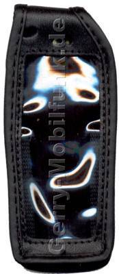 Ledertasche schwarz mit Grtelclip Samsung N620