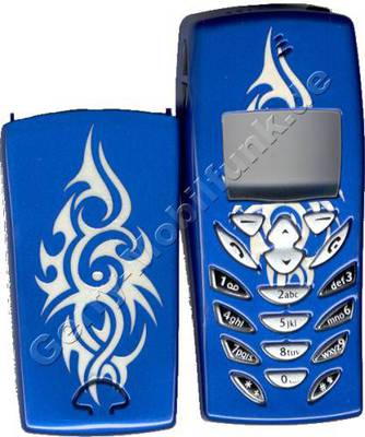 Gravur-Cover fr Nokia 8310 Tattoo Blau Zubehroberschale nicht original (Oberschale)