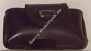 Ledertasche schwarz quer fr SonyEricsson T200 Hardbox Premium Quertasche