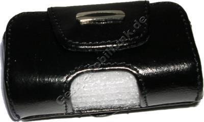 Ledertasche schwarz quer fr Samsung S300