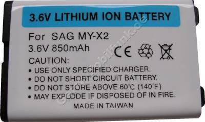 Akku fr Sagem MyX-4 Li-Ion 750mAh 5,5mm 2,8Wh (SA-SN2, SA2A-SN2)