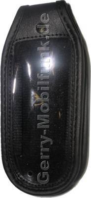 Ledertasche schwarz mit Grtelclip Motorola C200