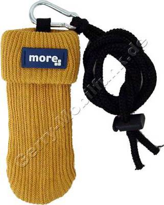 Universale Tragetasche gold im Sockenlook mit Karabiner und Umhngeband Handysocke ( Nokia Knit-Bag )