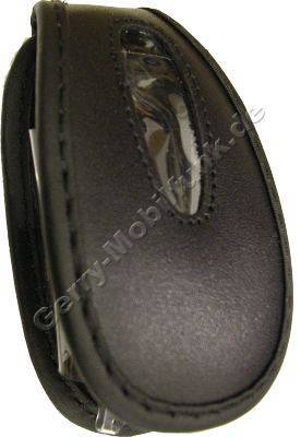 Ledertasche schwarz mit Grtelclip Samsung X450