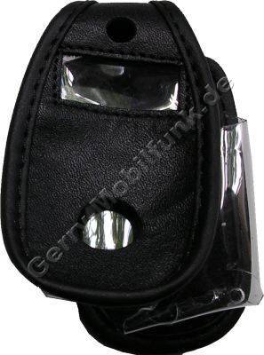 Ledertasche schwarz mit Grtelclip Motorola V220