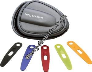 ISK-60 Farbset mit 5 Oberschalen und einer Ledertasche fr das Bluetooth Headset HBH-600 original SonyEricsson (Kabellose Verbindung zum Handy - bertragung der Sprache in Echtzeit - Bluetooth Funkverbindung ber eine Entfernung von 10m)