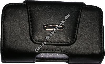 Ledertasche schwarz quer fr LG 800 Exklusive Quertasche