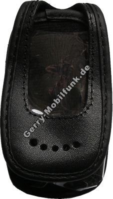 Ledertasche schwarz mit Grtelclip Samsung D730