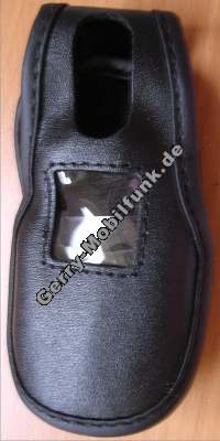Ledertasche schwarz mit Grtelclip Samsung X660