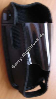 Ledertasche schwarz mit Grtelclip Samsung E880