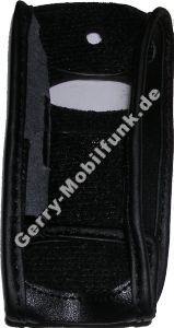 Ledertasche schwarz mit Grtelclip Samsung D600