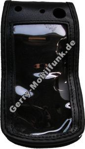 Ledertasche schwarz mit Grtelclip Nokia N70