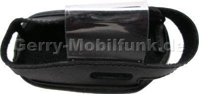 Ledertasche schwarz mit Grtelclip Samsung E850