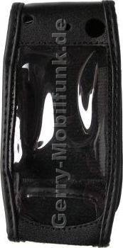 Ledertasche schwarz mit Grtelclip Nokia 6680