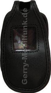 Ledertasche schwarz mit Grtelclip Samsung Z140