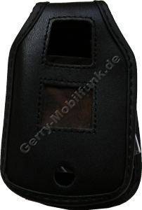 Ledertasche schwarz mit Grtelclip Motorola V3X