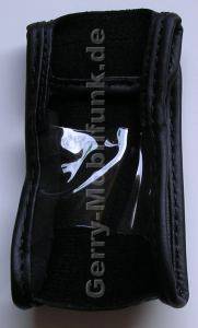 Ledertasche schwarz mit Grtelclip LG KG 800