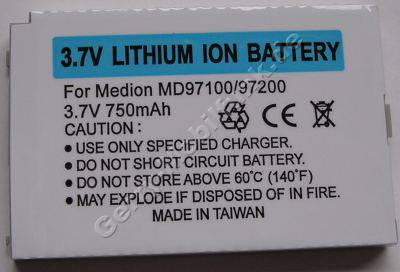 Akku fr Medion MD97100 LiIon 750mAh 3,7V 4,8mm ca. 20g