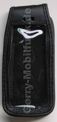 Ledertasche schwarz mit Grtelclip Motorola W230